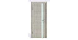 Дверь 507 Модерн дуб серый стекло Дверная Линия