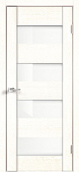 Дверь Модерн 4 Modern ясень белый стекло Vell Doris